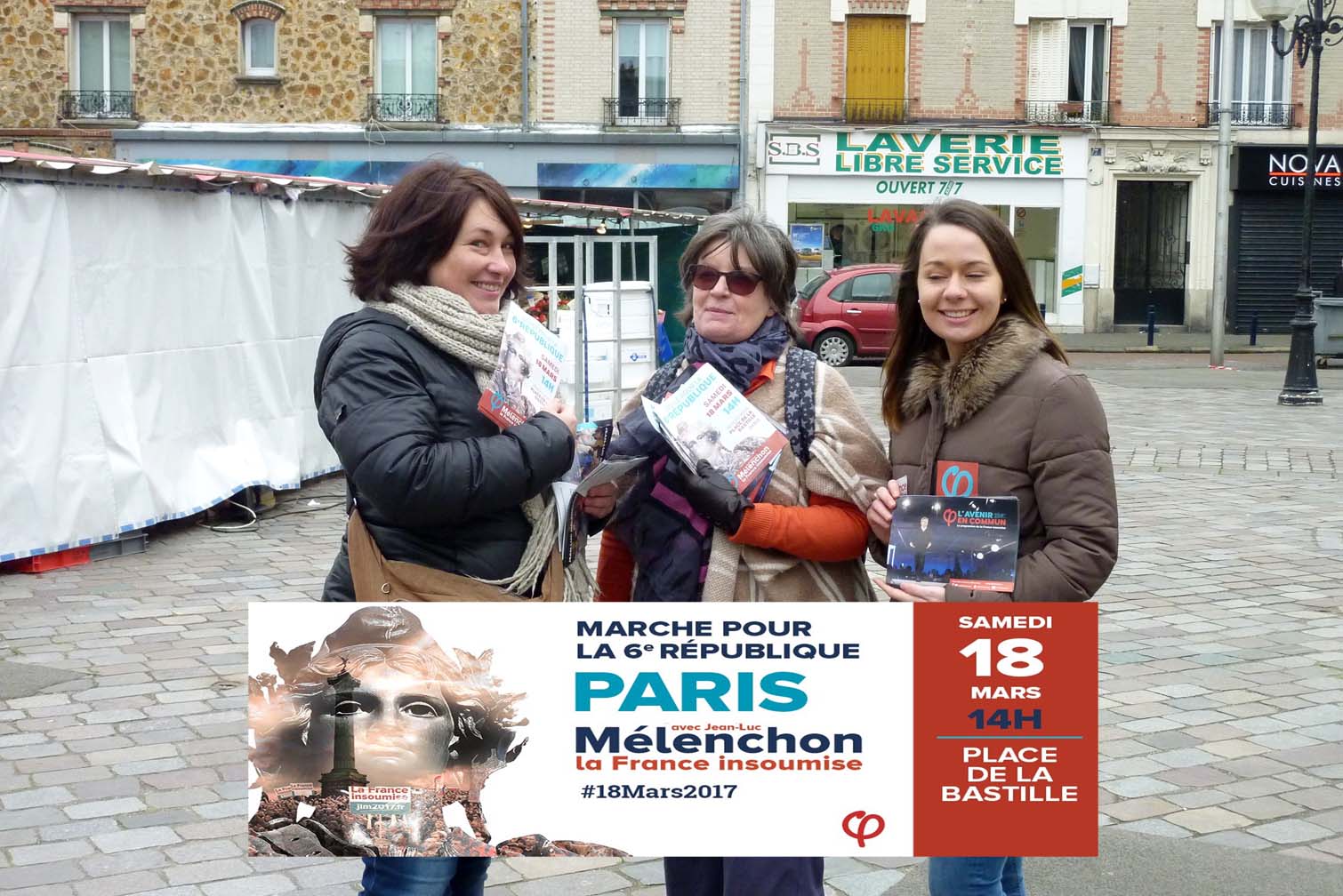 Valérie, Evelyne et Héloïse : Rendez-vous place de la Bastille le 18 mars 2017 à 14h00 !